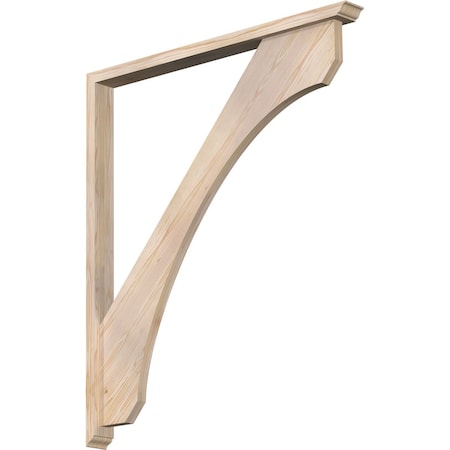 Ekena Millwork Legacy Traditional Smooth Bracket w/ Offset Brace, Douglas Fir, 3 1/2"W x 42"D x 48"H BKT0402X42X48LEC01SDF